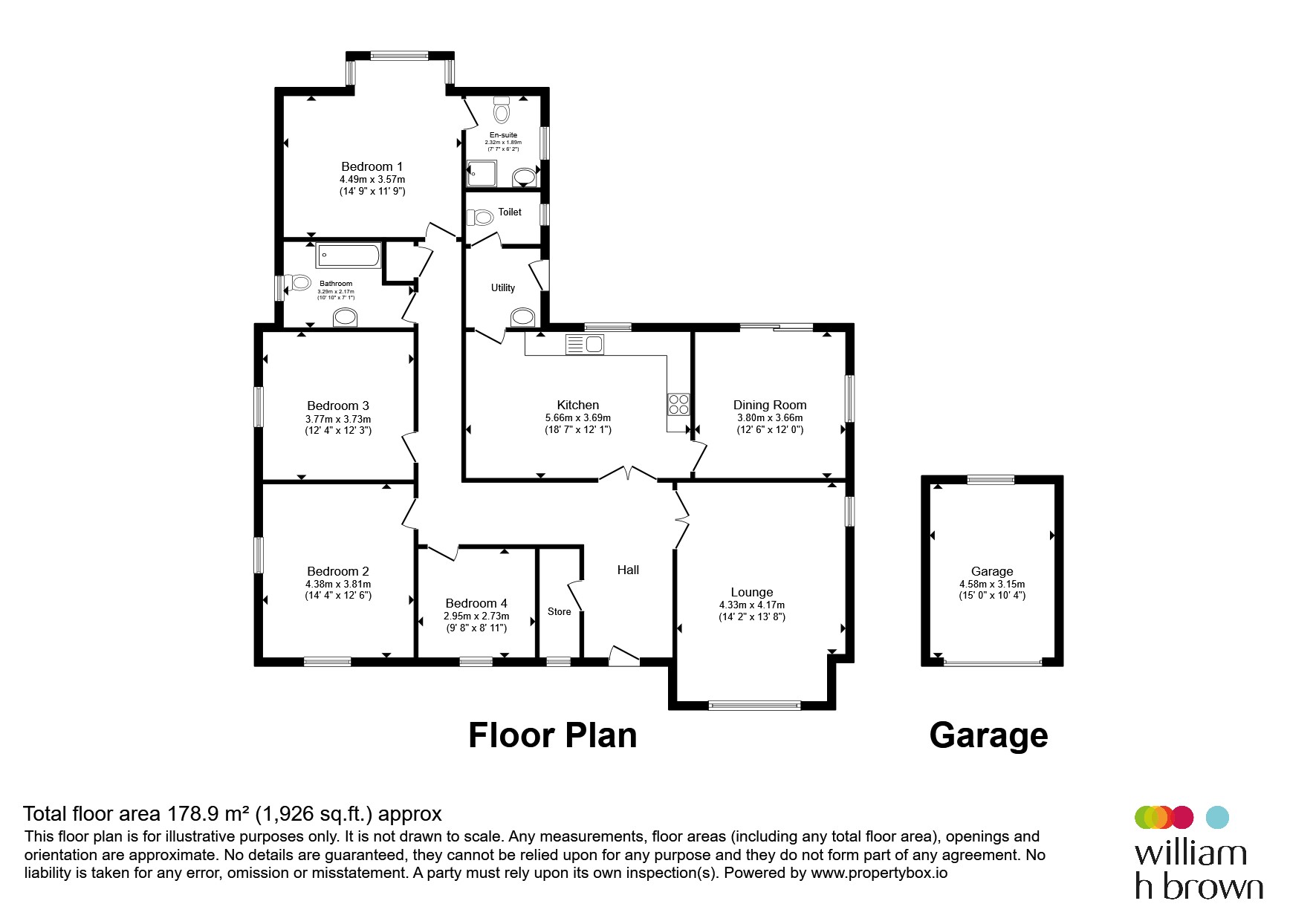 The Bungalow, Glasshouse Lane, Chesterfield floorplan