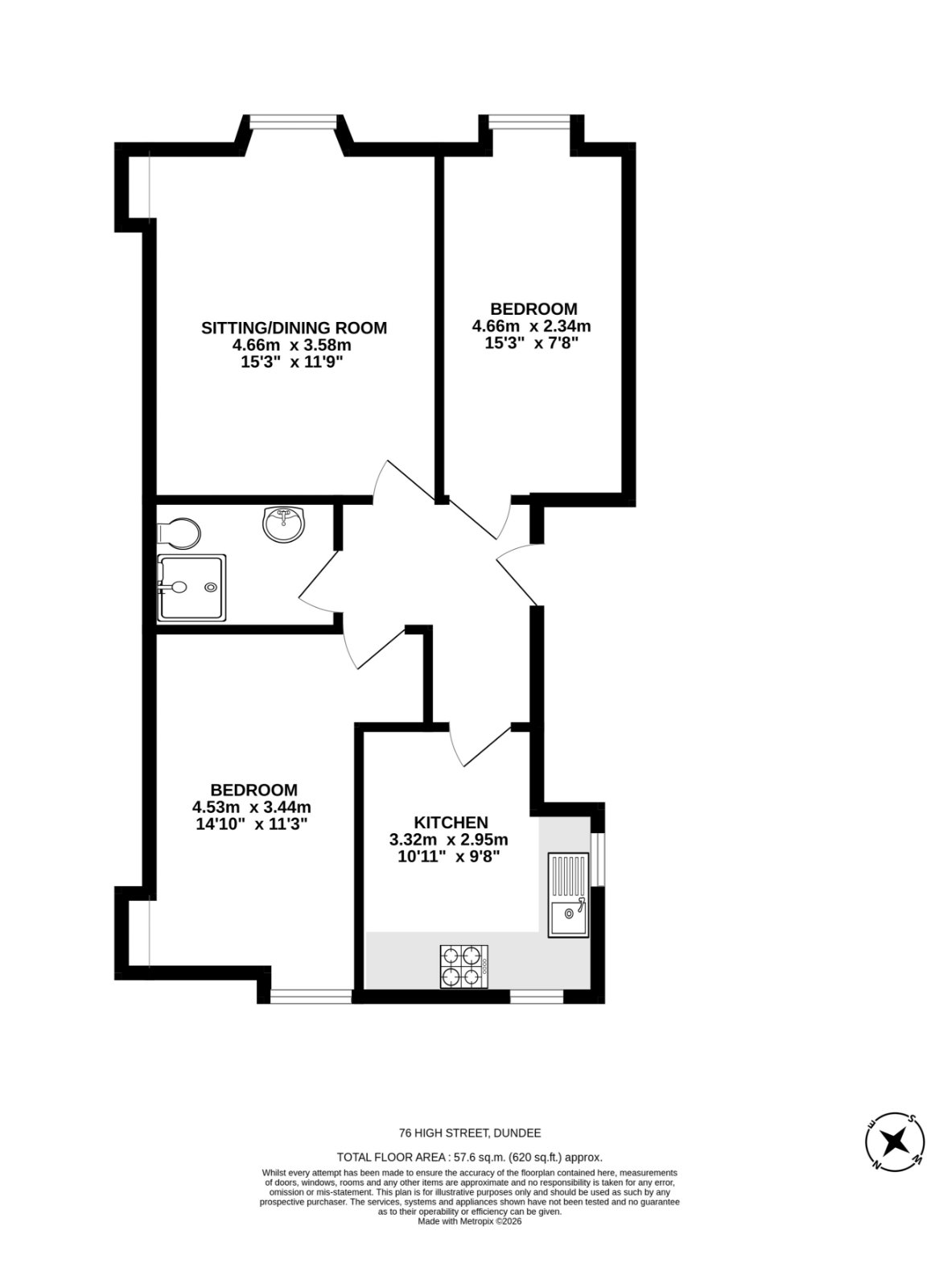 76/3 High Street, Dundee floorplan
