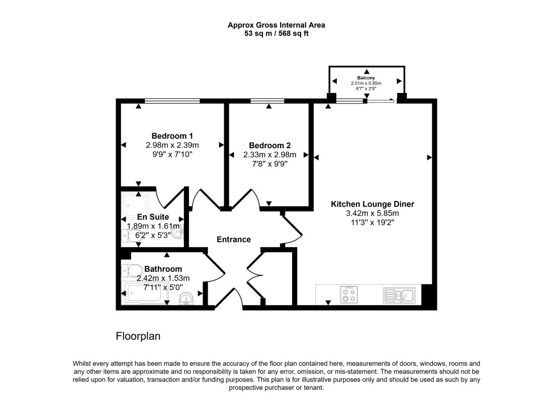 302, Lower Hall Street, St. Helens floorplan