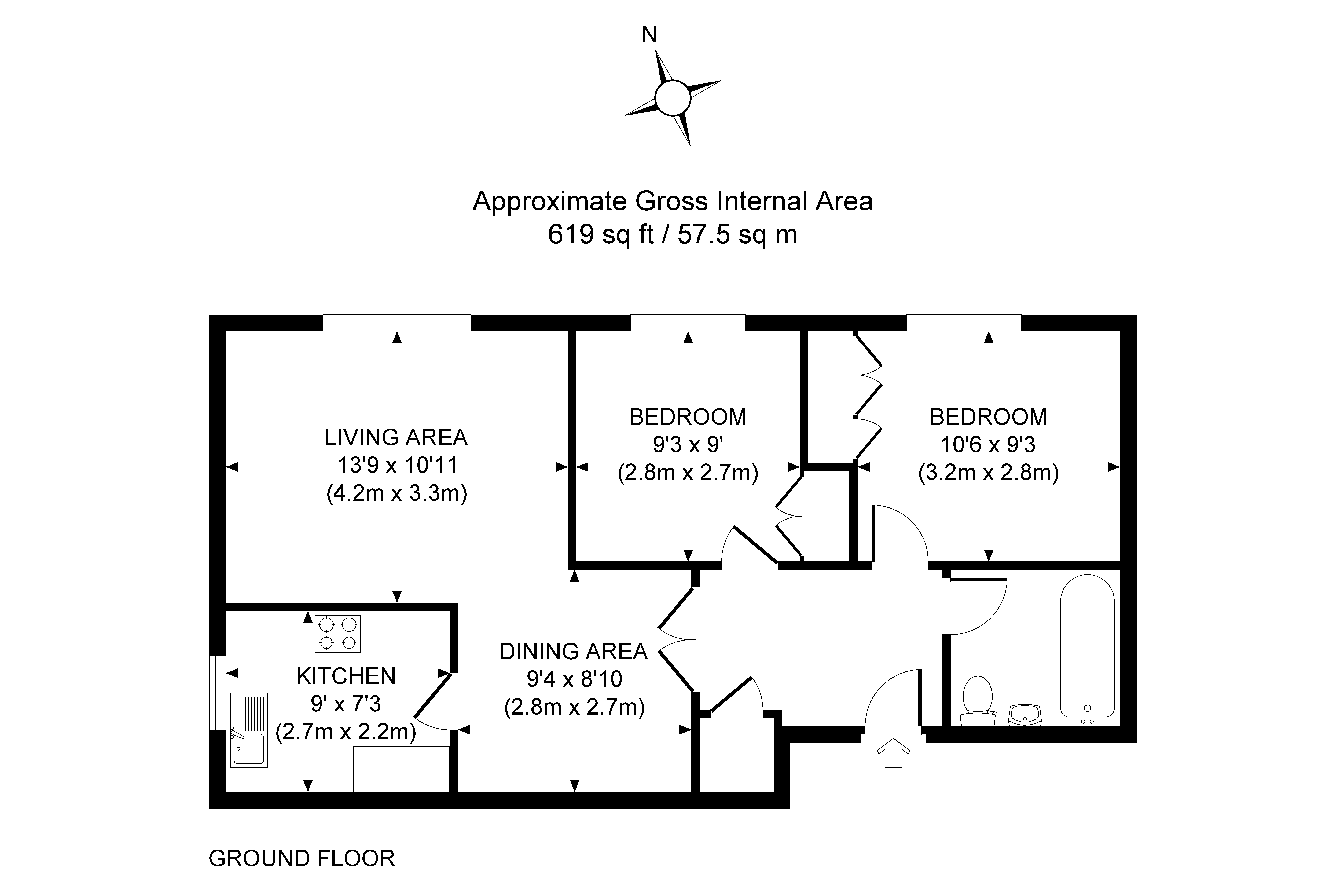 129, Alexandra Gardens, Woking floorplan