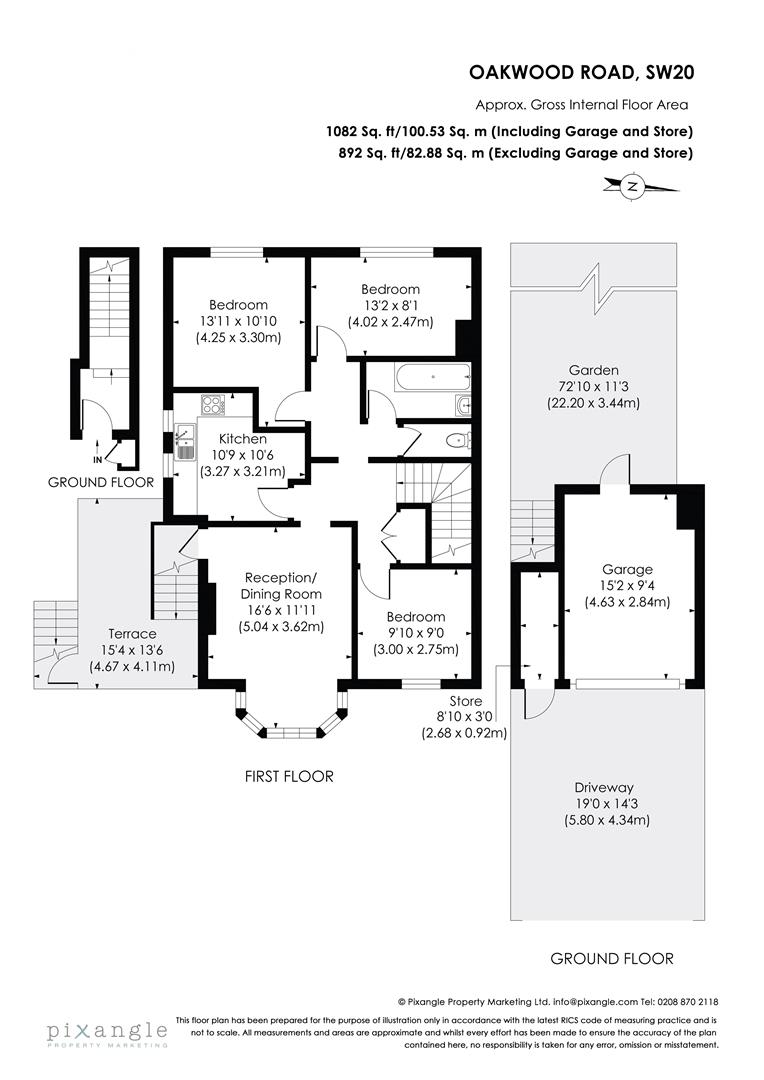 Oakwood Road, West Wimbledon floorplan