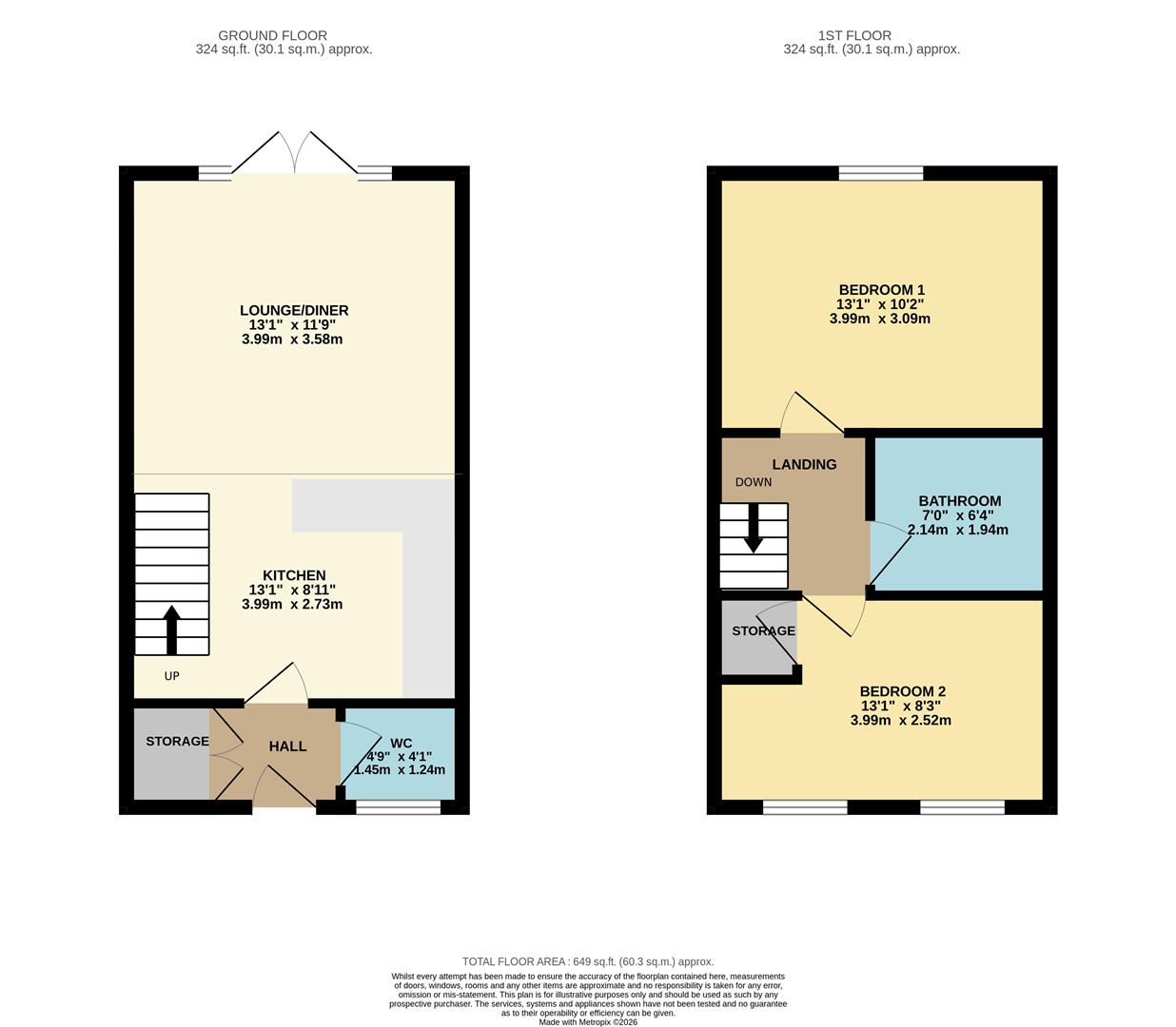 60, Plumtree Drive, Harlow floorplan