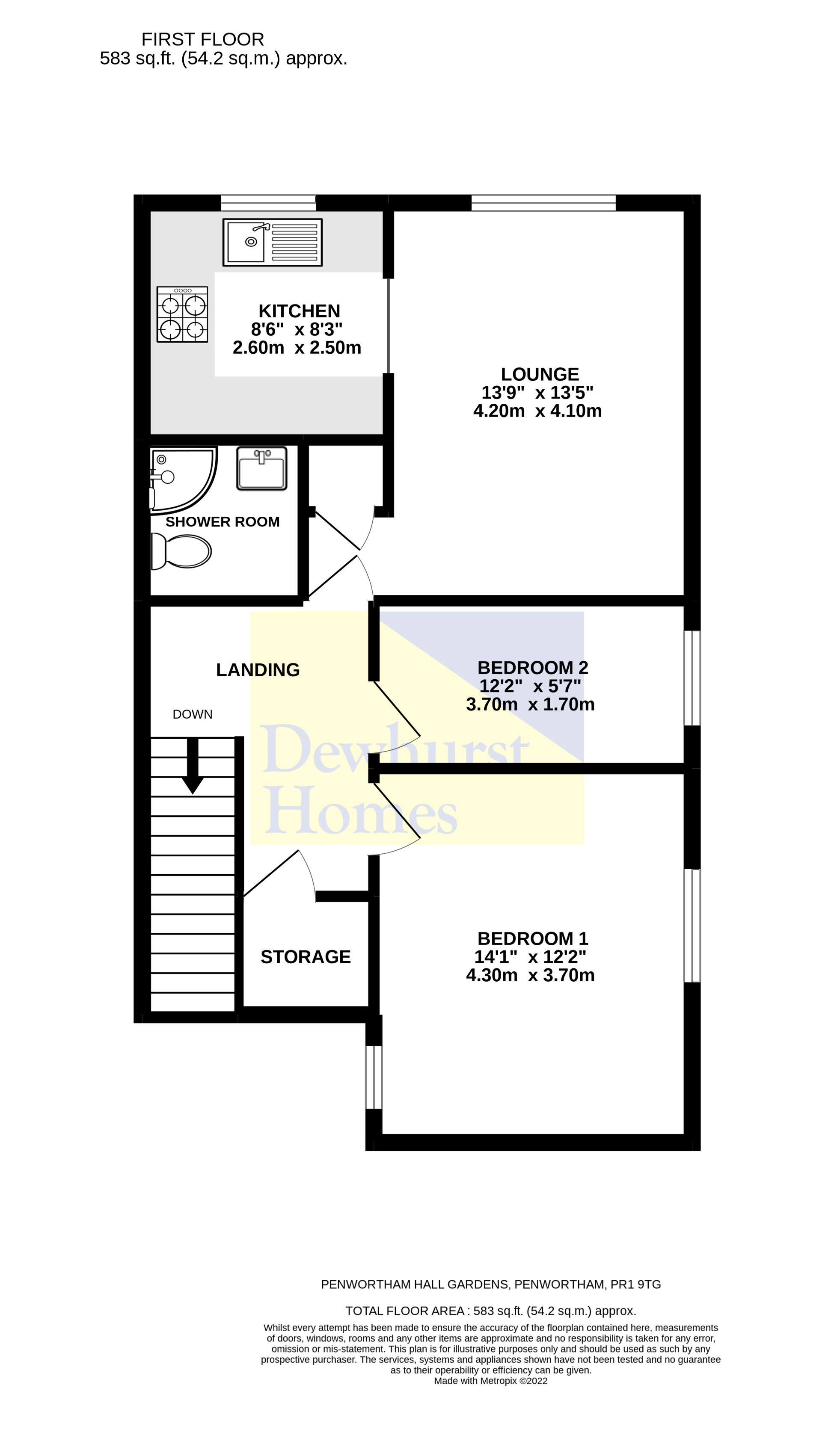 Penwortham Hall Gardens, Penwortham PR1, 2 bedroom flat for sale