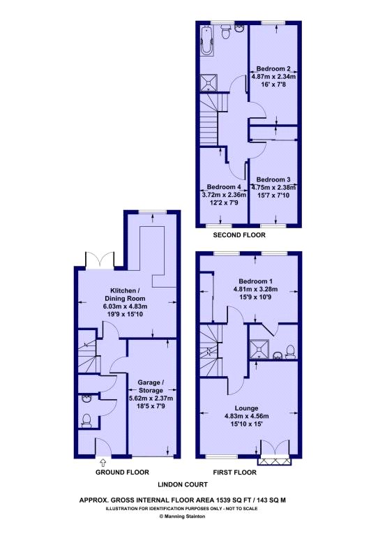 4 Bedrooms Town house to rent in Linden Court, Rothwell, Leeds LS26