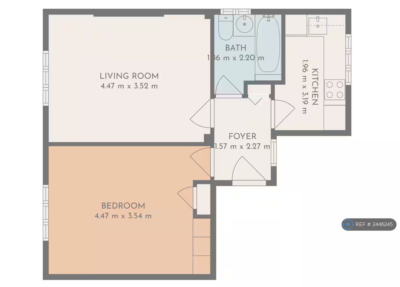 Kenton Court Kensington High St, London floorplan