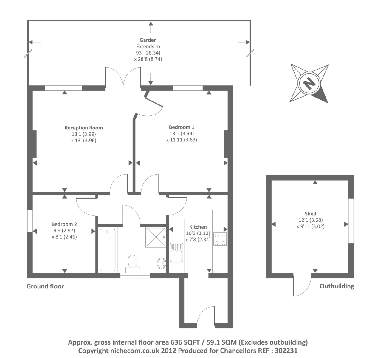 2 Bedrooms Flat to rent in North Way, Headington OX3