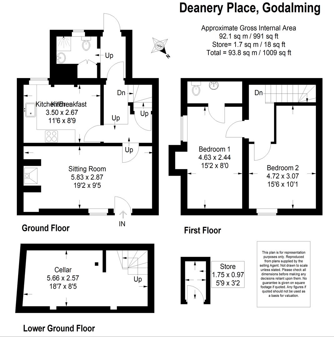 9 Deanery Place, Church Street, Godalming floorplan