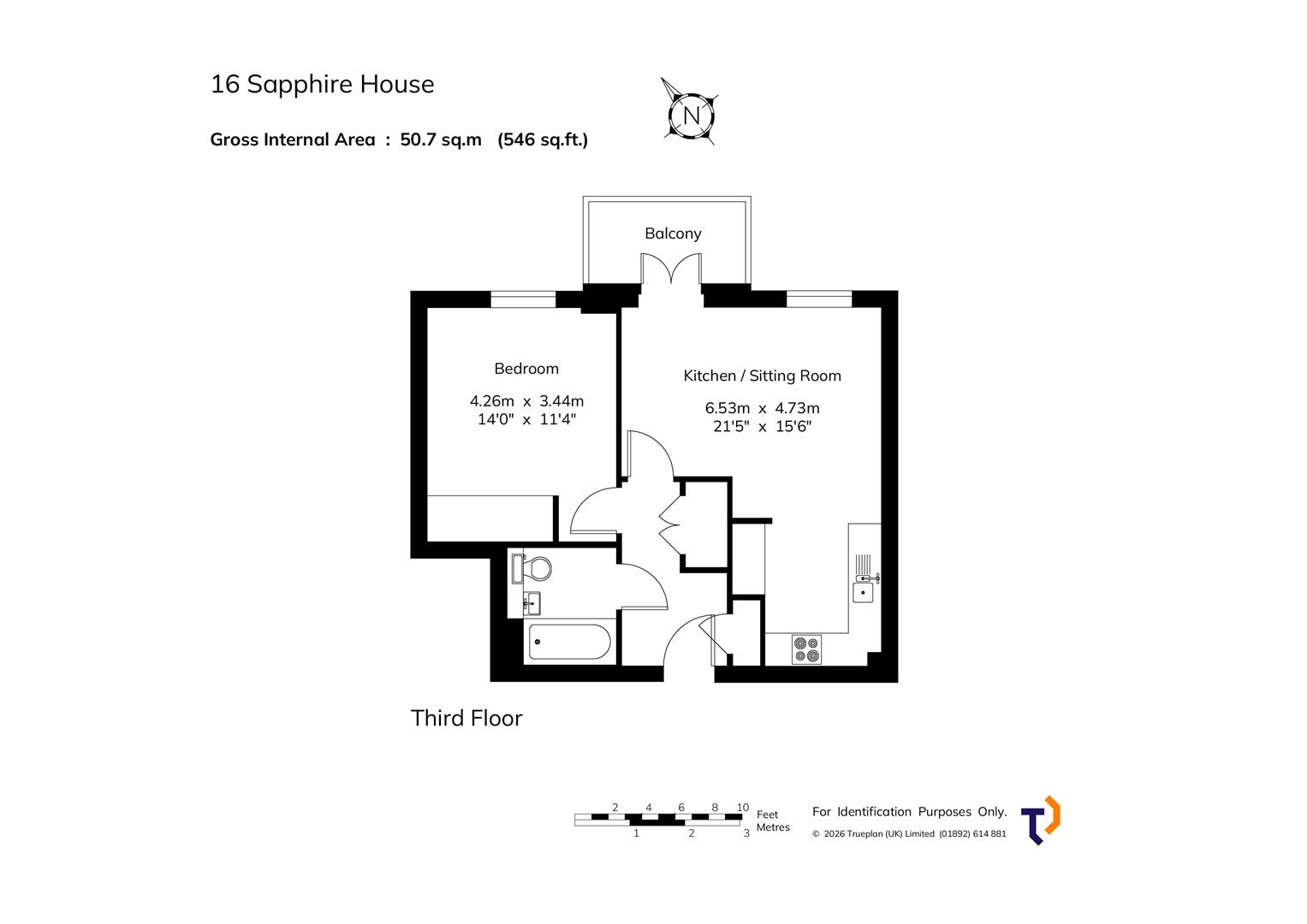 16, Sapphire House, Sovereign Place floorplan