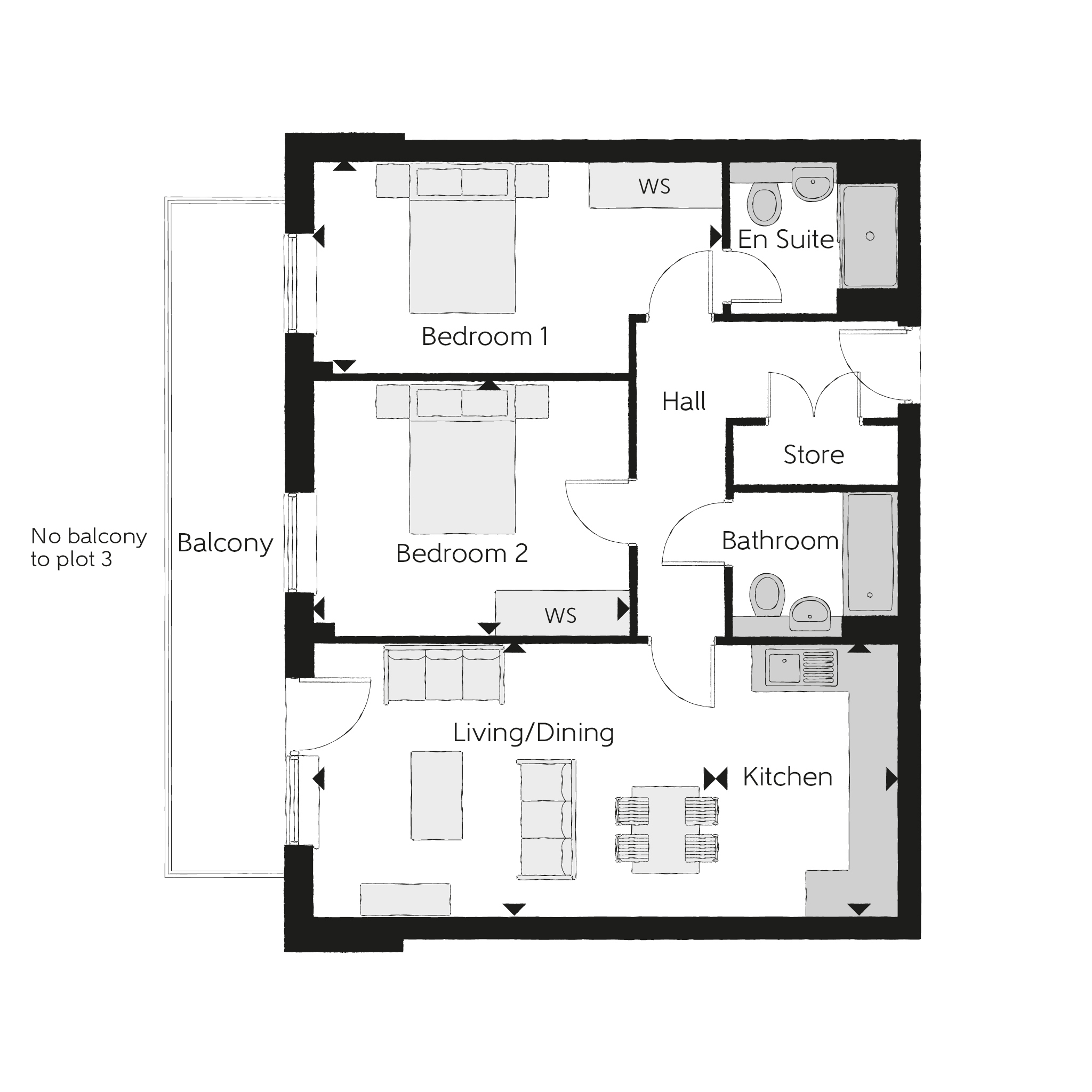 19, Greenwood Gardens, Hop Hill, Brewery Square, Dorchester floorplan