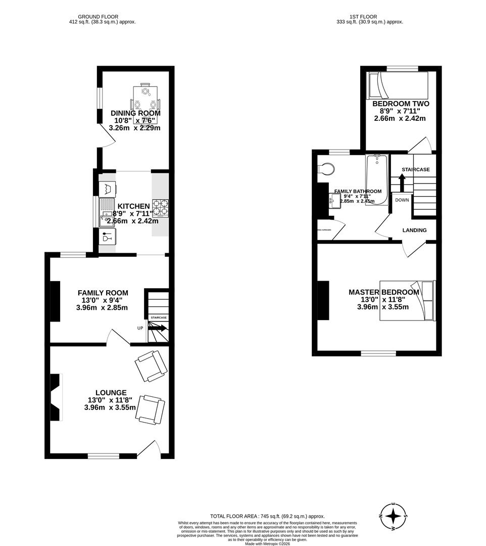 6, Franklands Fold, Preston floorplan