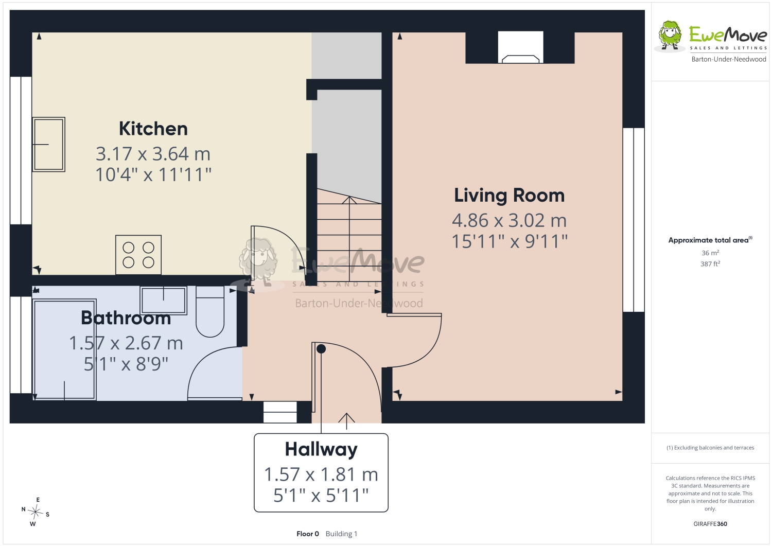 14, STANDING BUTTS CLOSE, SWADLINCOTE floorplan