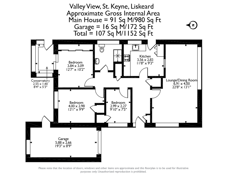 8, Valley View, Liskeard floorplan
