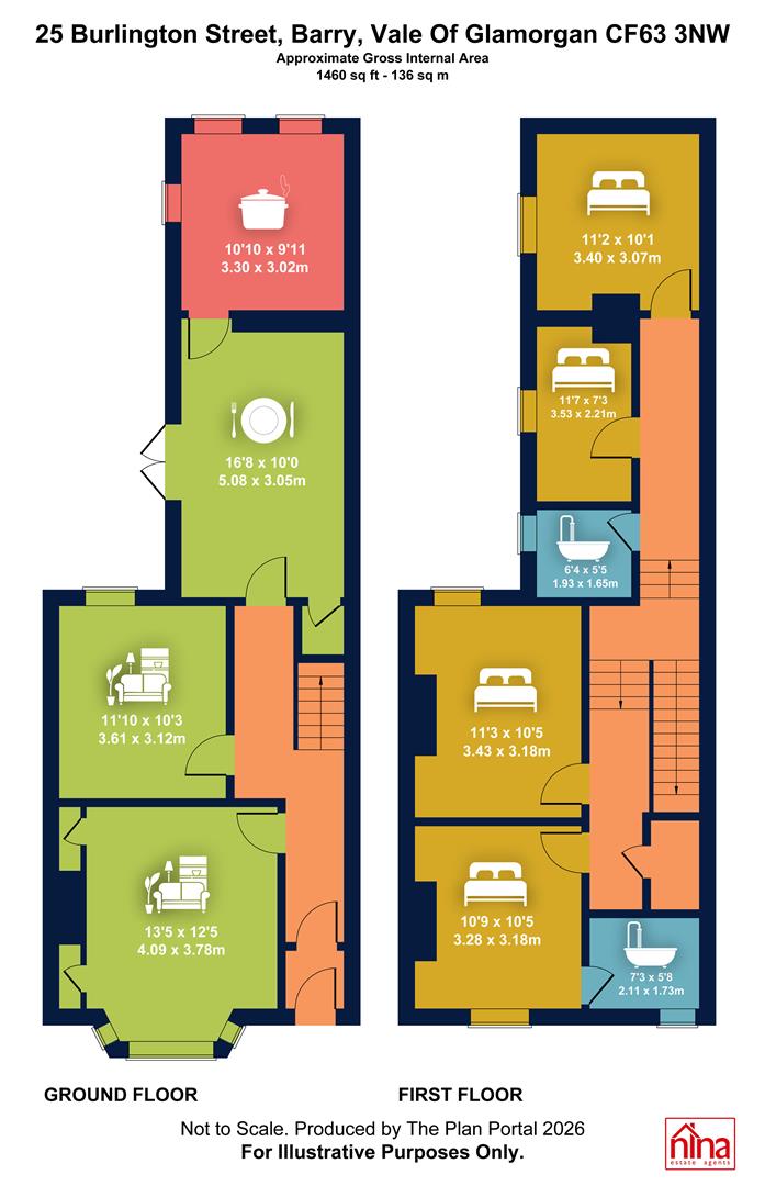 25, Burlington Street, Barry floorplan