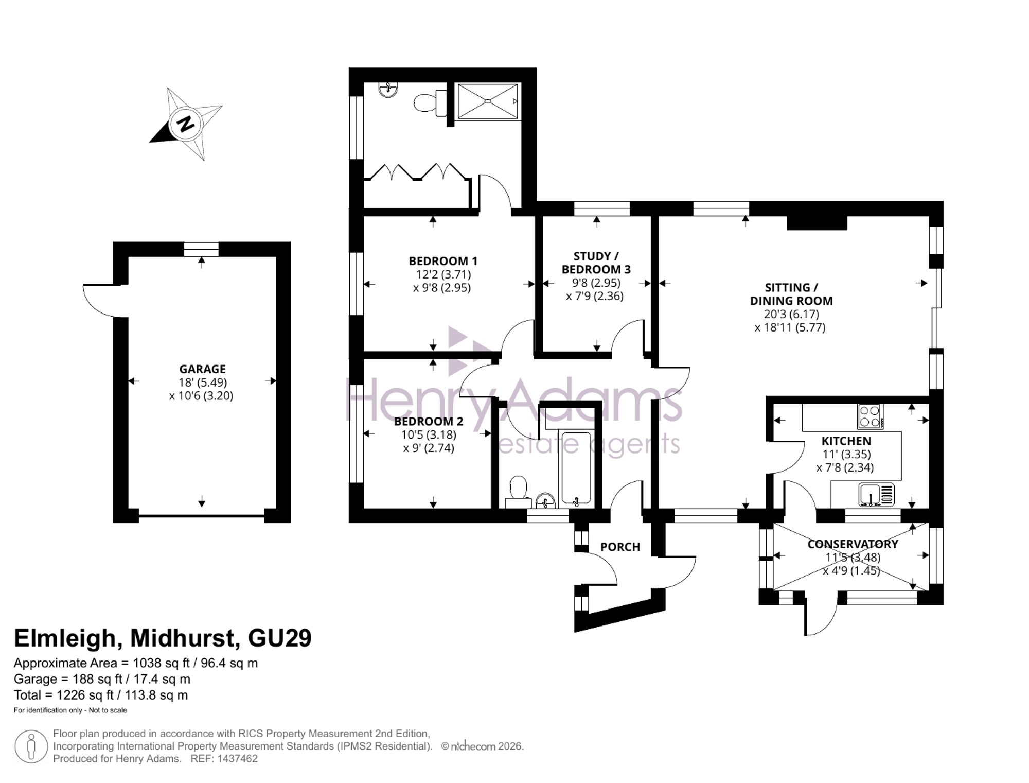 49 Elmleigh, Midhurst floorplan