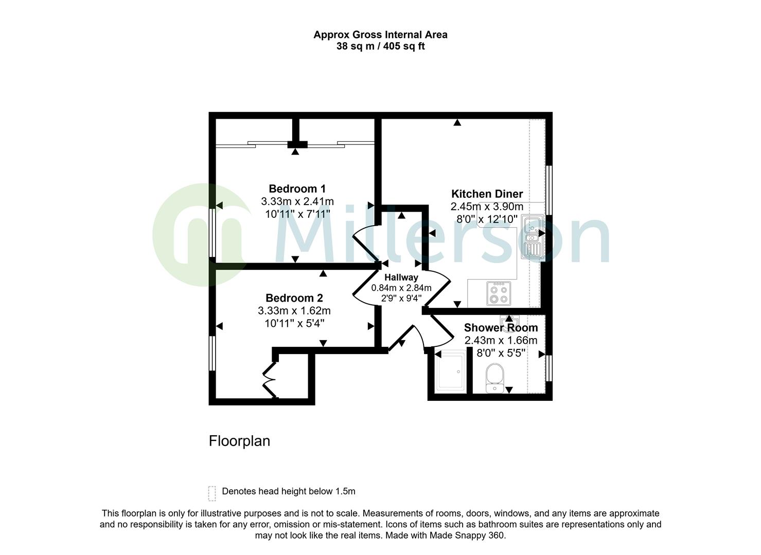 1a, East Charles Street, Camborne floorplan