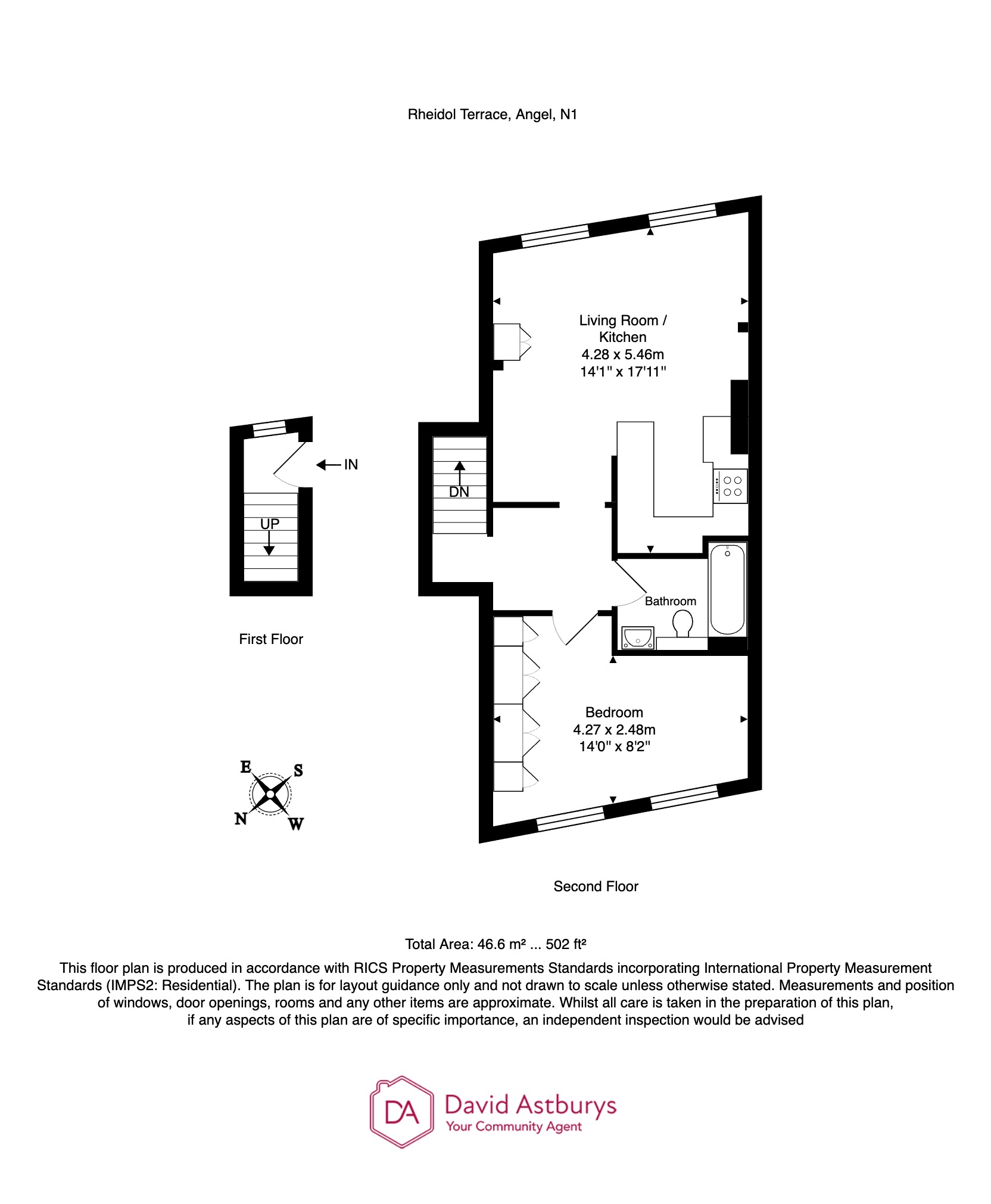 Top Floor Flat, 10-11, Rheidol Terrace, Angel floorplan