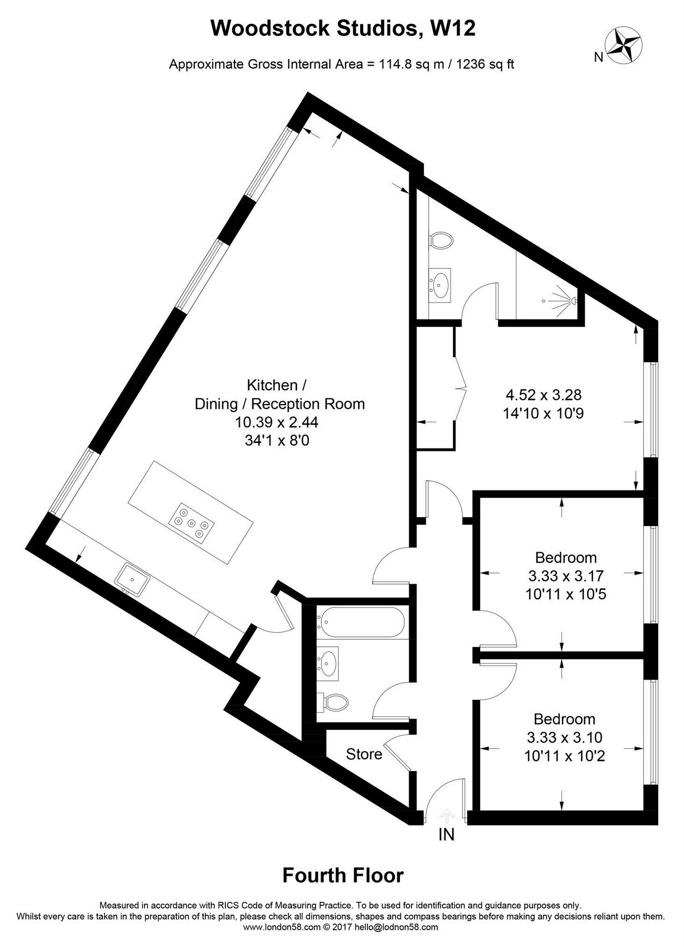 3 Bedrooms Flat to rent in Woodstock Grove, London W12