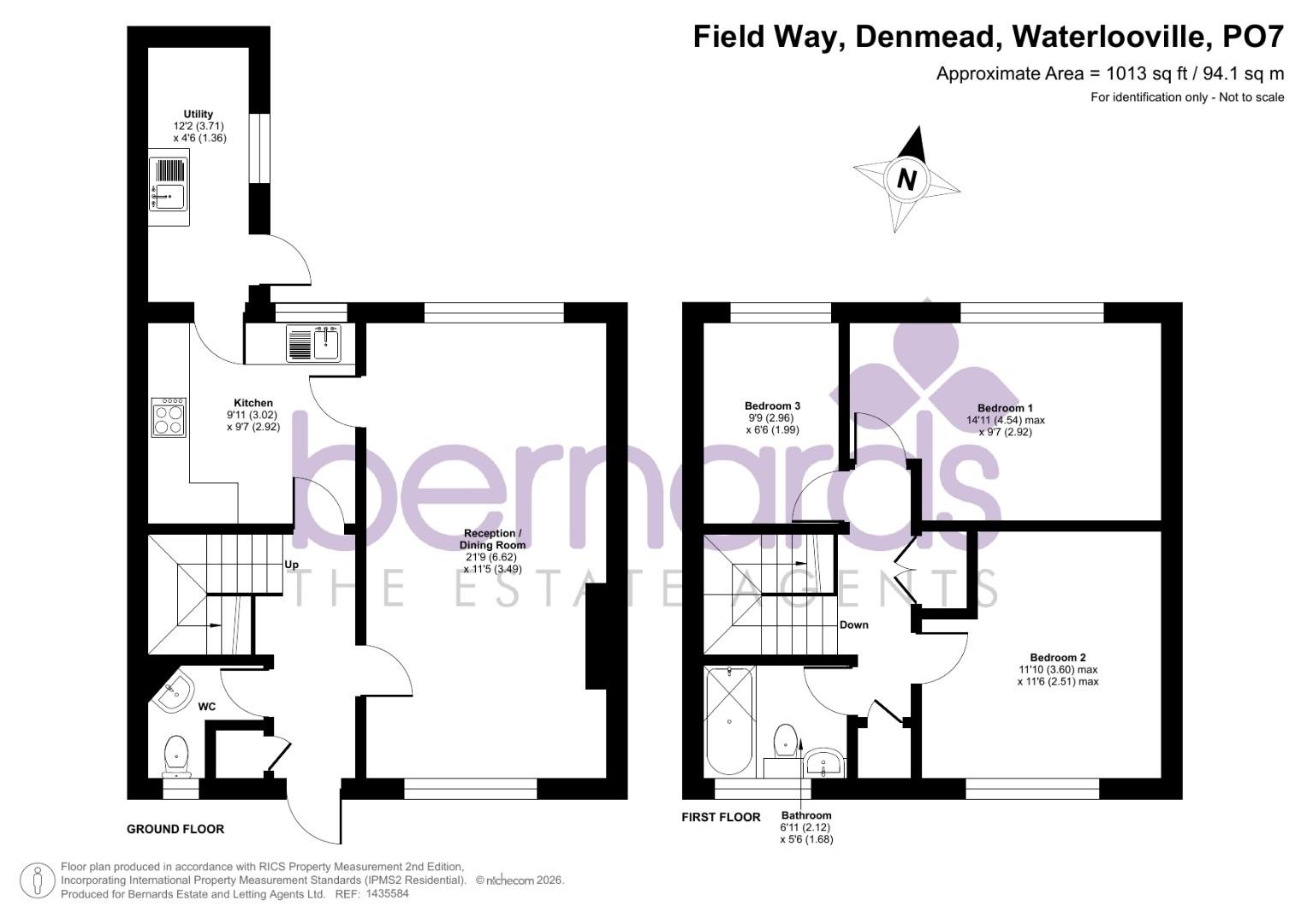1, Field Way, Waterlooville floorplan