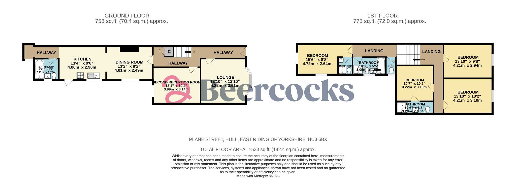 42, Plane Street, Hull floorplan