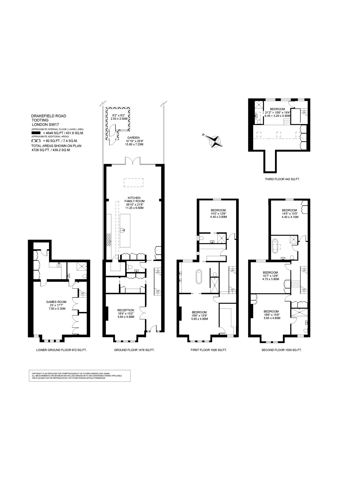 121, Drakefield Road, London floorplan