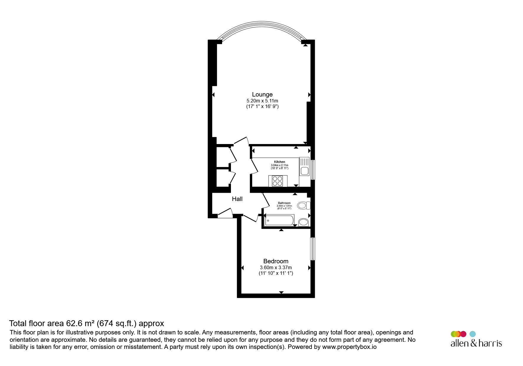 Flat 3, 10, Clifton Park, Bristol floorplan