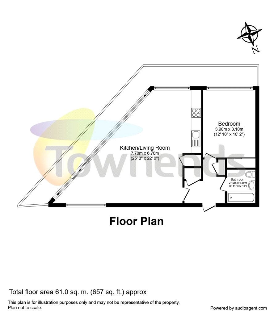 1 Bedrooms Flat to rent in Edmunds House, Colonial Drive, London W4