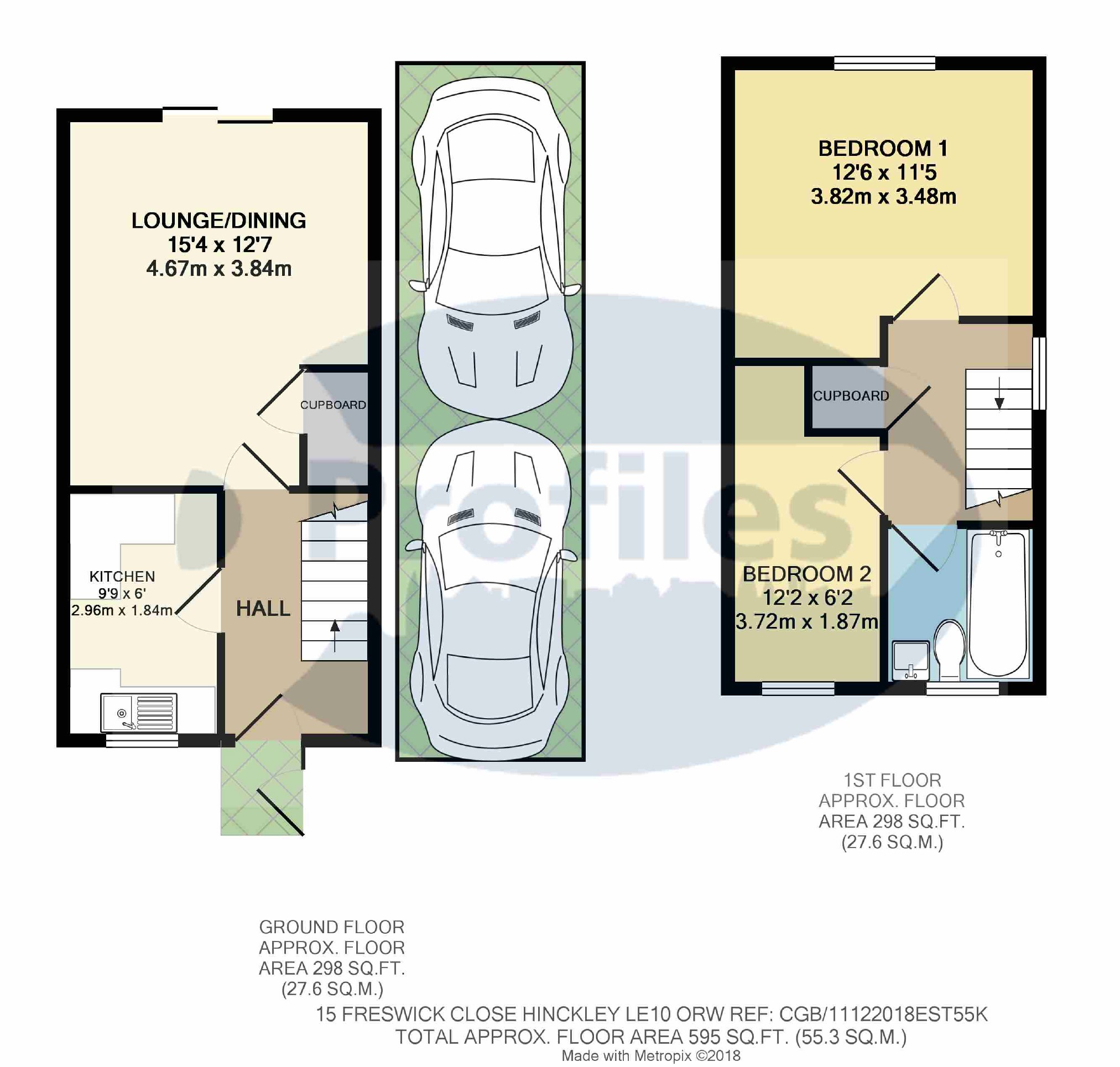 2 Bedrooms Town house for sale in Freswick Close, Hinckley LE10