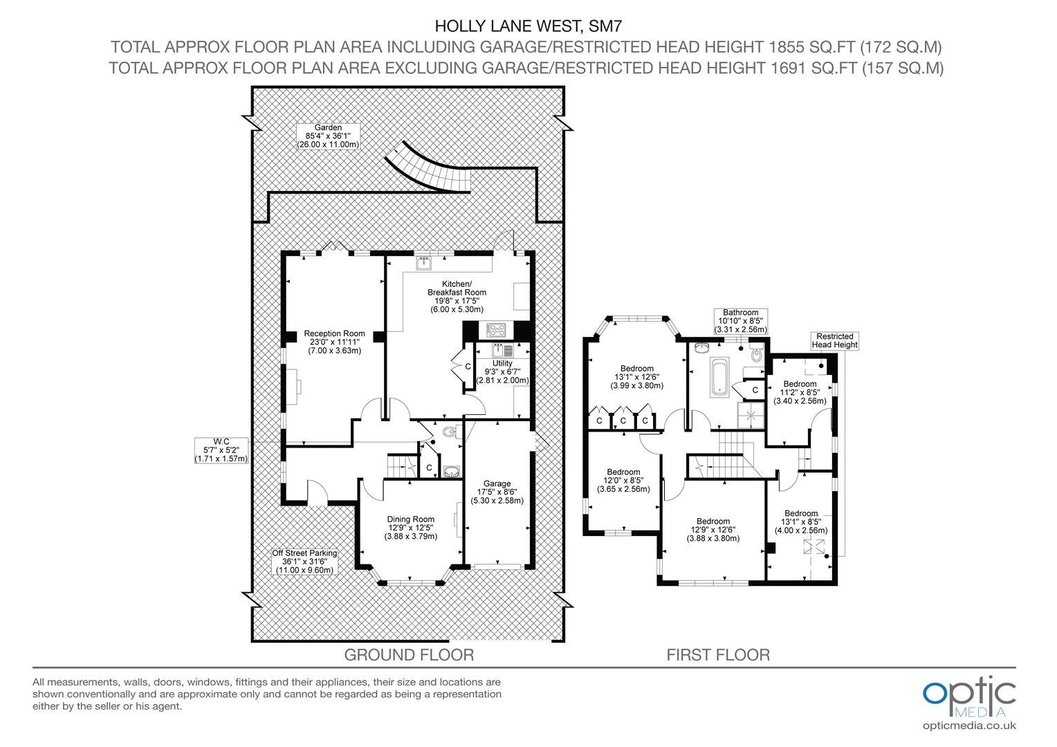 33, Holly Lane West, Banstead floorplan
