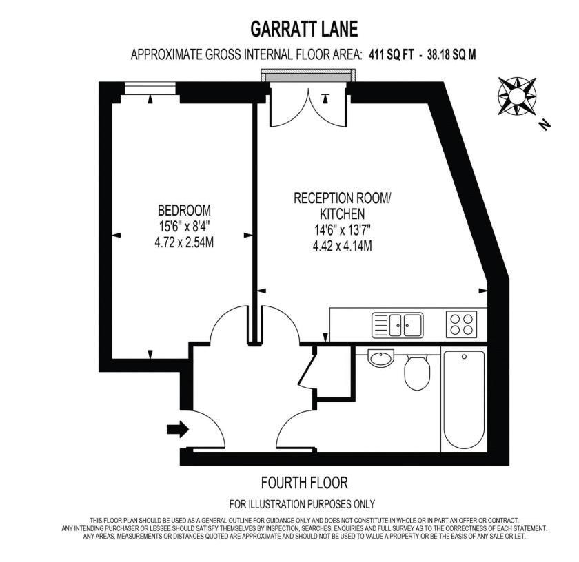Apartment 15, 96, Garratt Lane, London floorplan