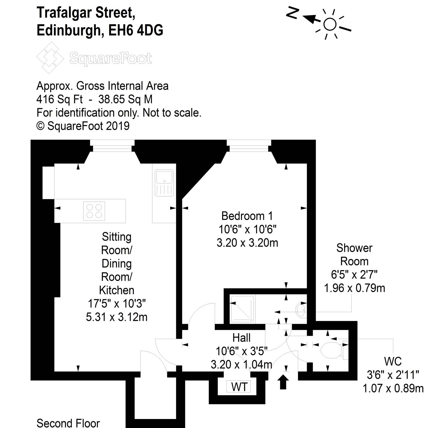 1 Bedrooms Flat for sale in 14/6 Trafalgar Street, Trinity EH6