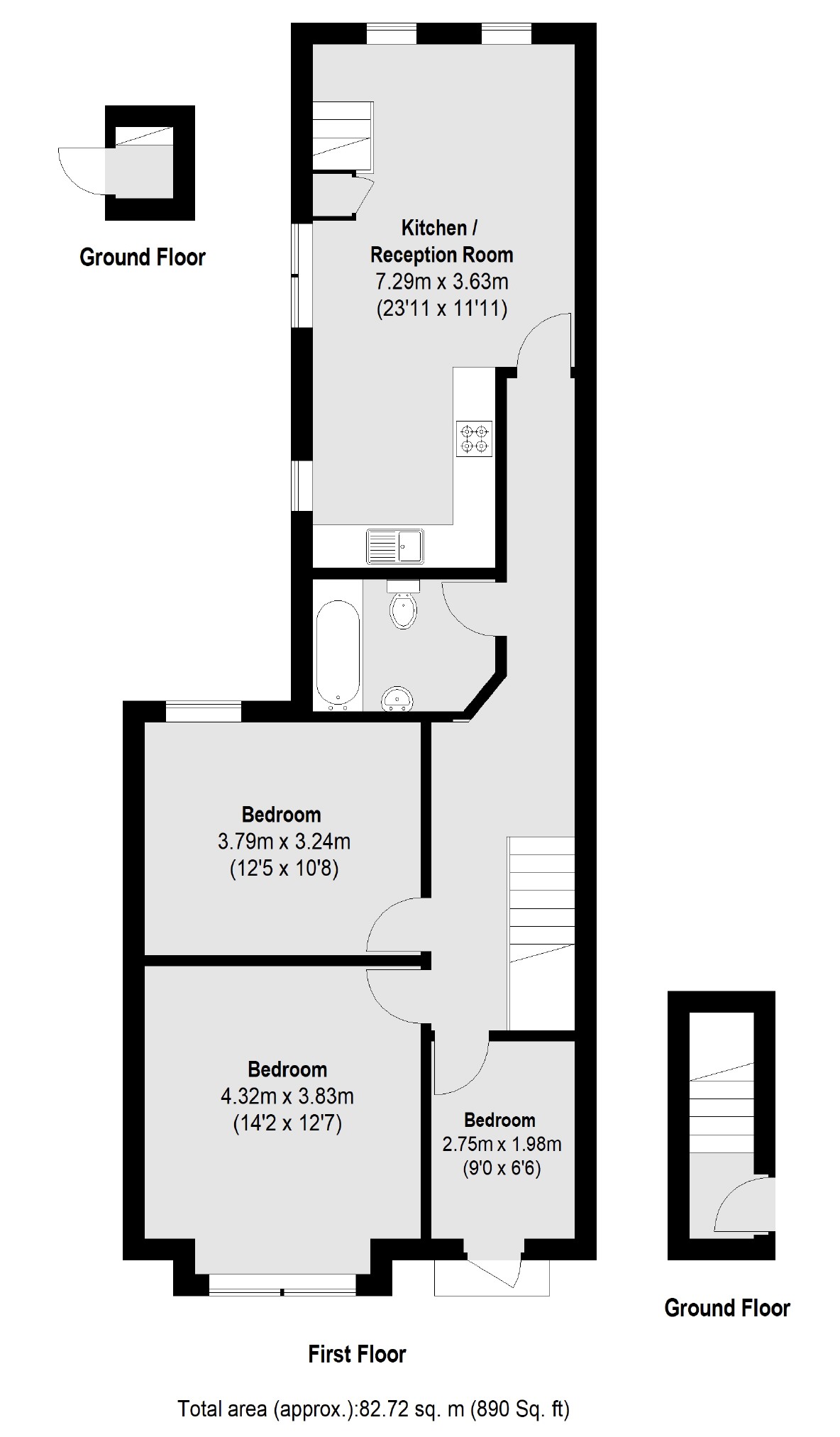 Streatham Common, Station Approach, London SW16, 3 bedroom flat for