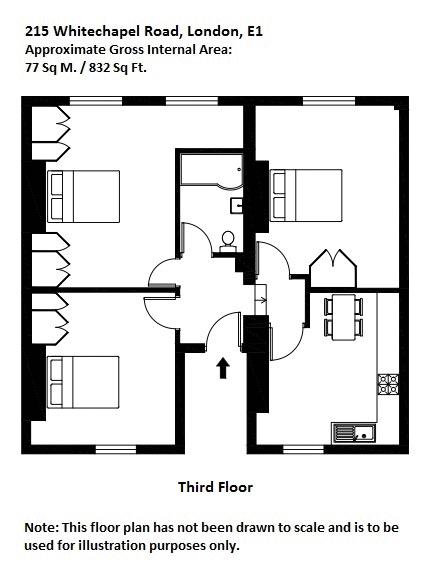 3 Bedrooms Flat to rent in Whitechapel Road, London E1