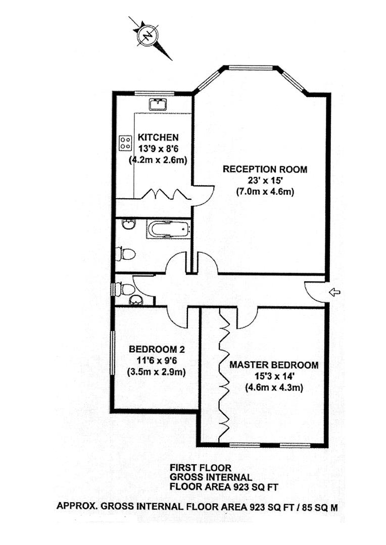 2 Bedrooms Flat to rent in Redington Road, London NW3