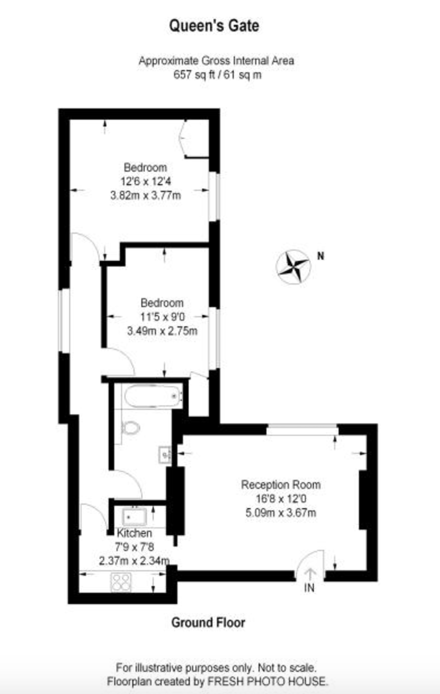 2 Bedrooms Flat to rent in Queen's Gate, London SW7