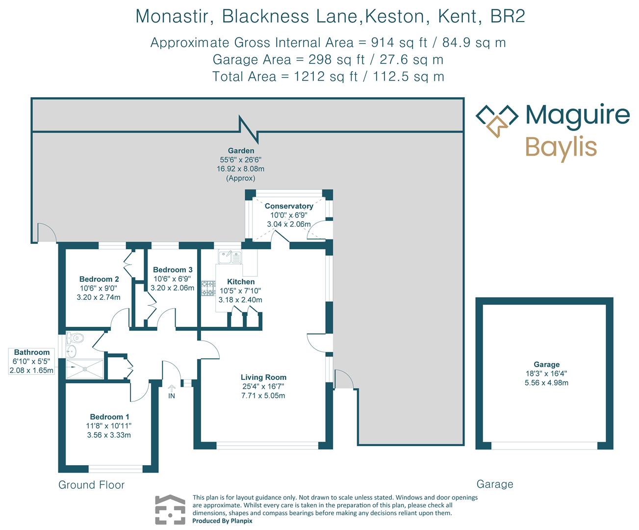 Monastir, Blackness Lane, Keston floorplan