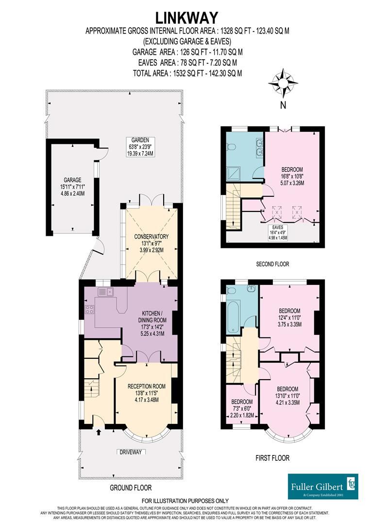 46, Linkway, Raynes Park floorplan