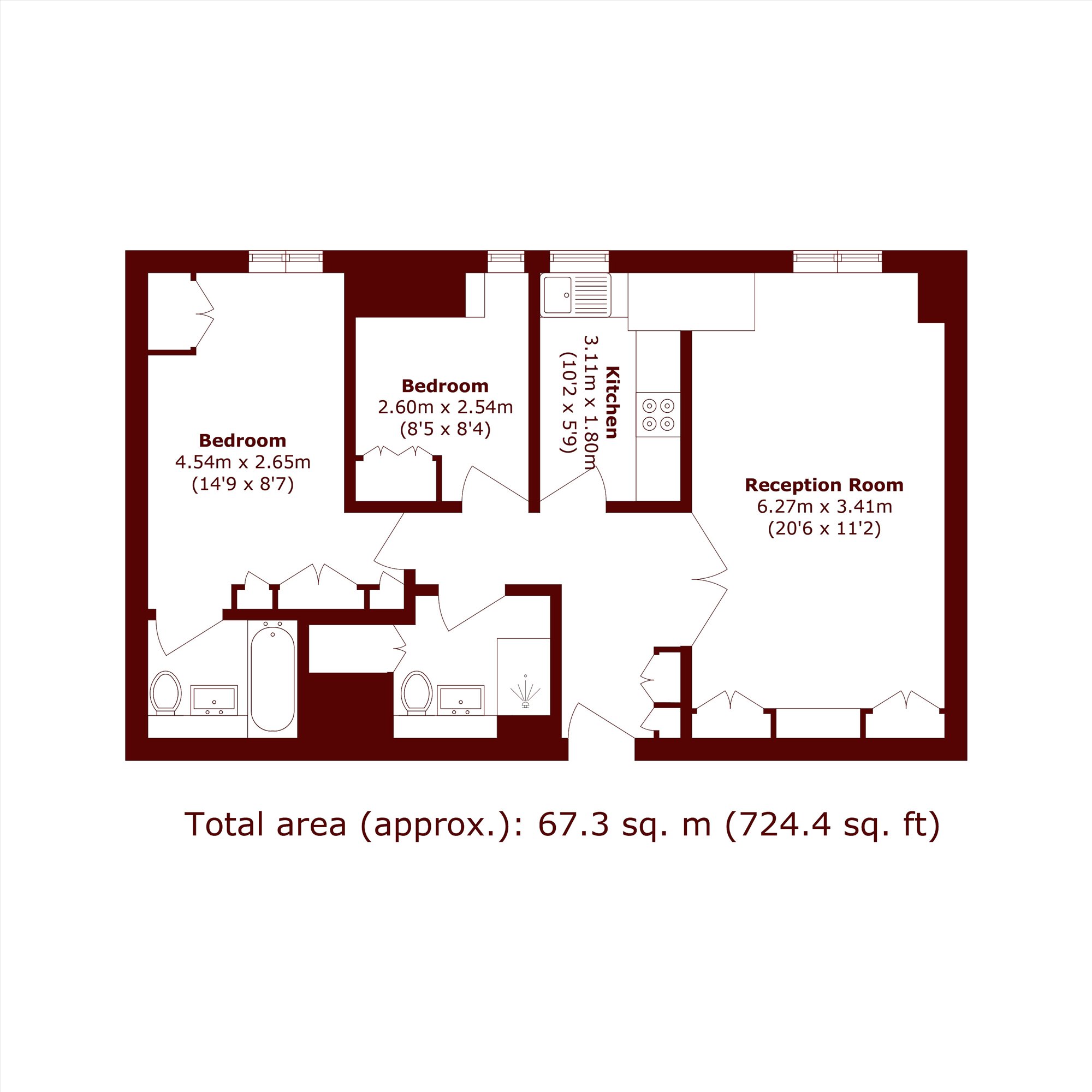 Shoot Up Hill, London floorplan