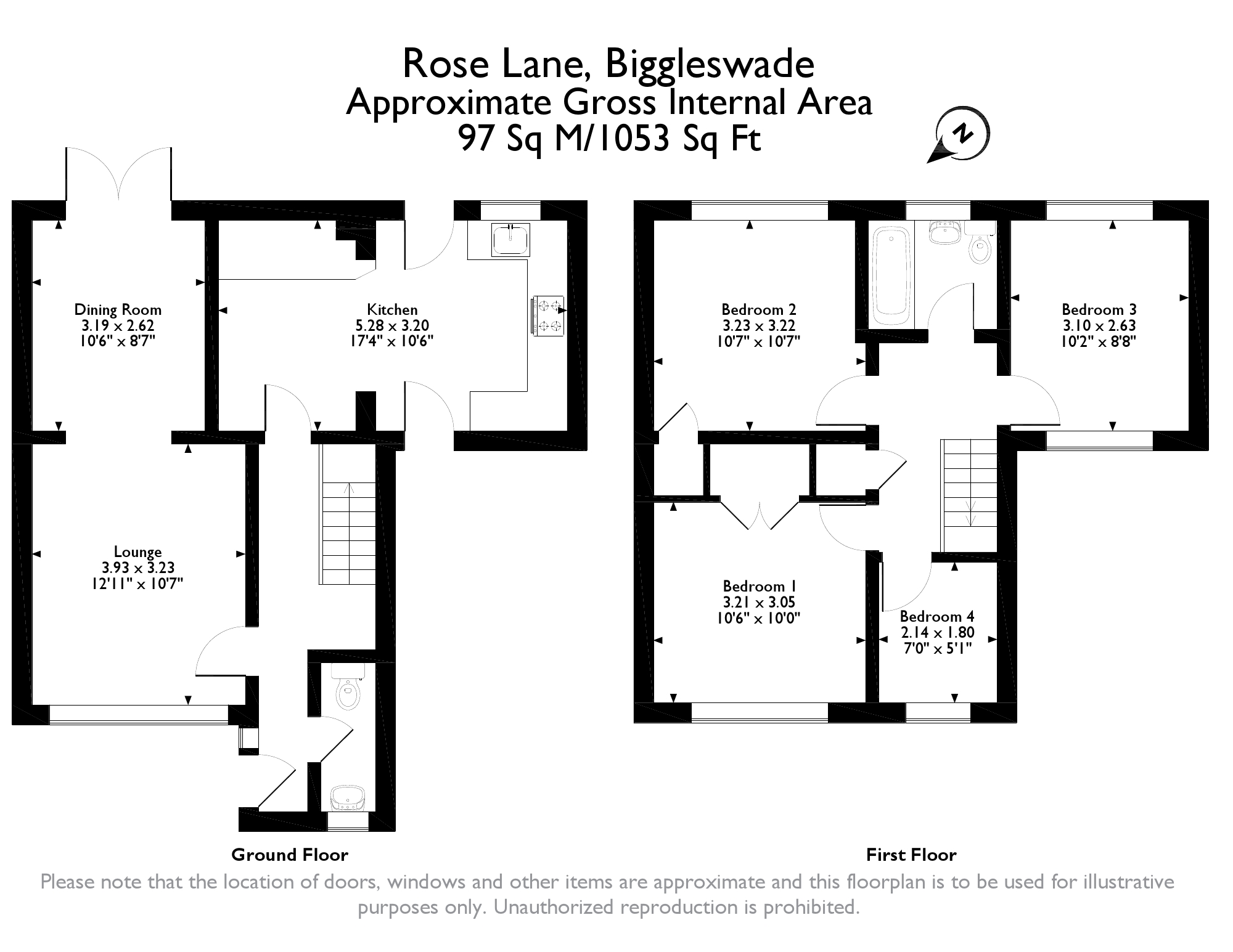 4 Bedrooms Semi-detached house for sale in Rose Lane, Biggleswade, Bedfordshire SG18