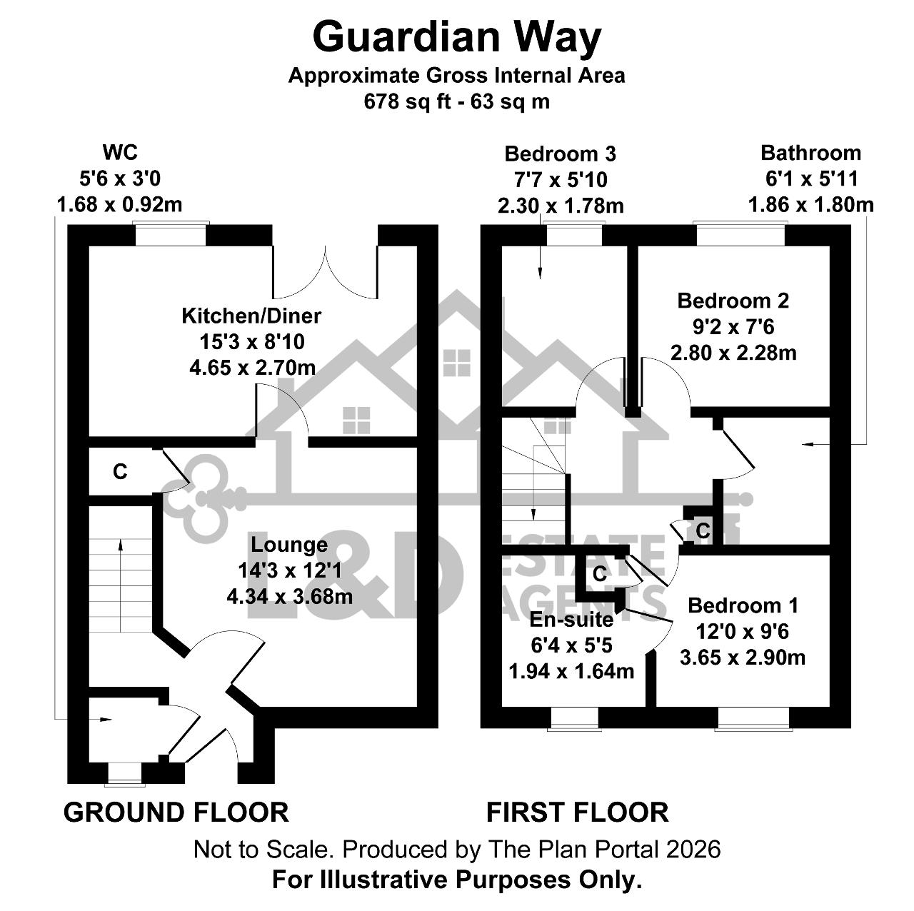 37, Guardian Way, Luton floorplan