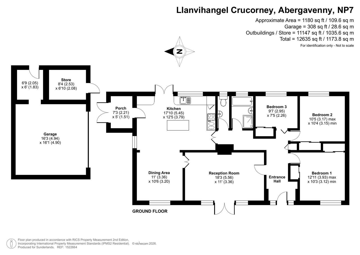 Llanvihangel Crucorney, Abergavenny floorplan