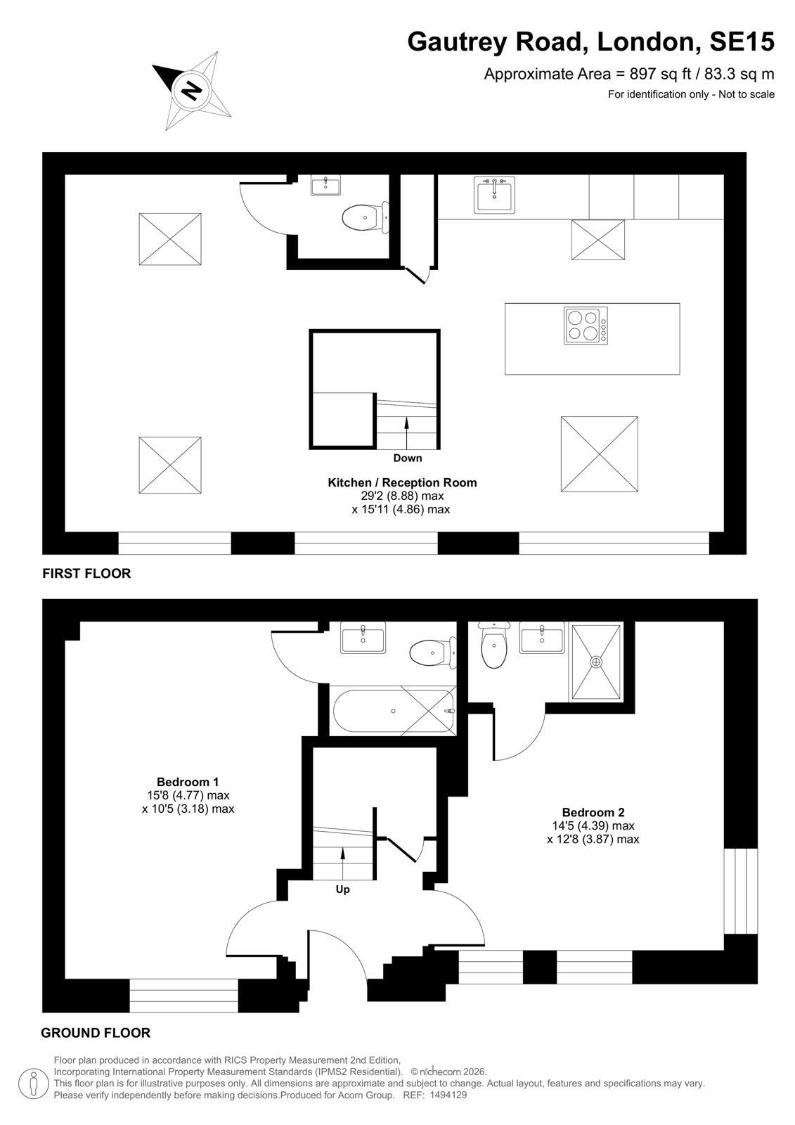 33a,, Gautrey Road, London floorplan