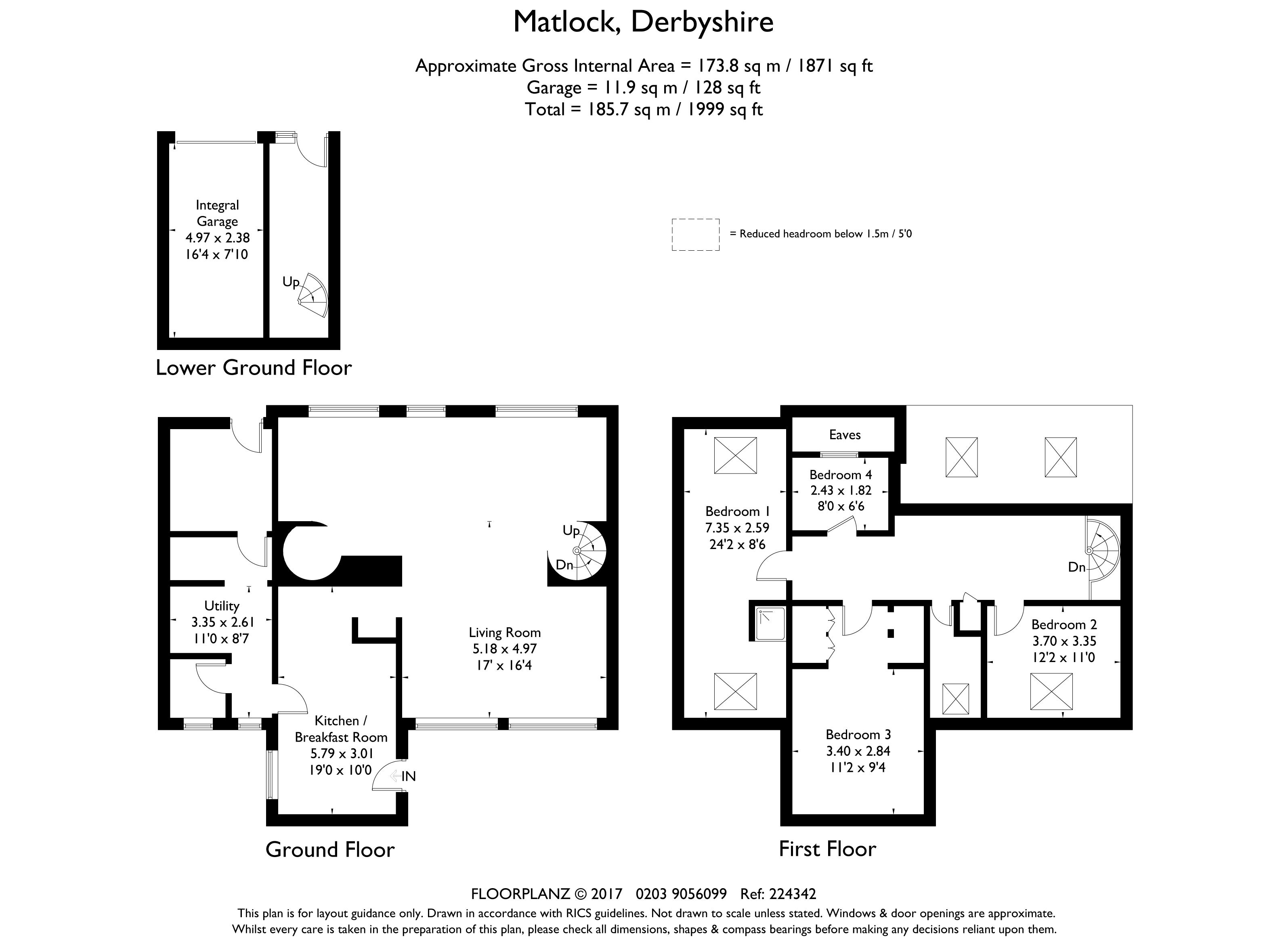 4 Bedrooms Detached house for sale in Hackney, Matlock, Derbyshire DE4