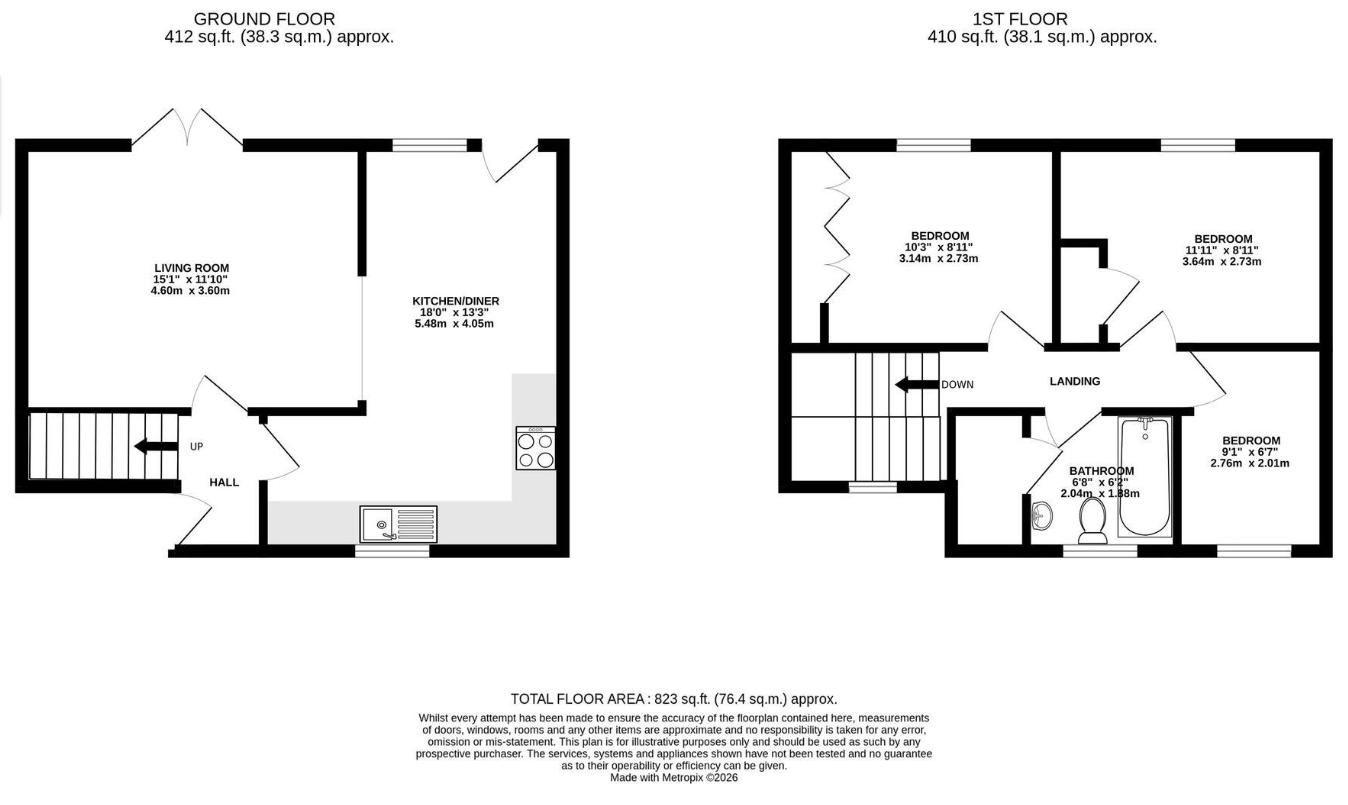 32, Greenfield Close, Cwmbran floorplan