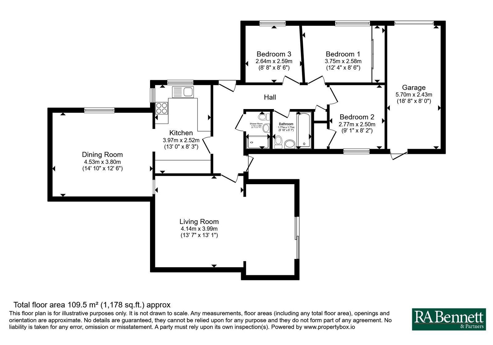 44, Field Barn Road, Warwick floorplan