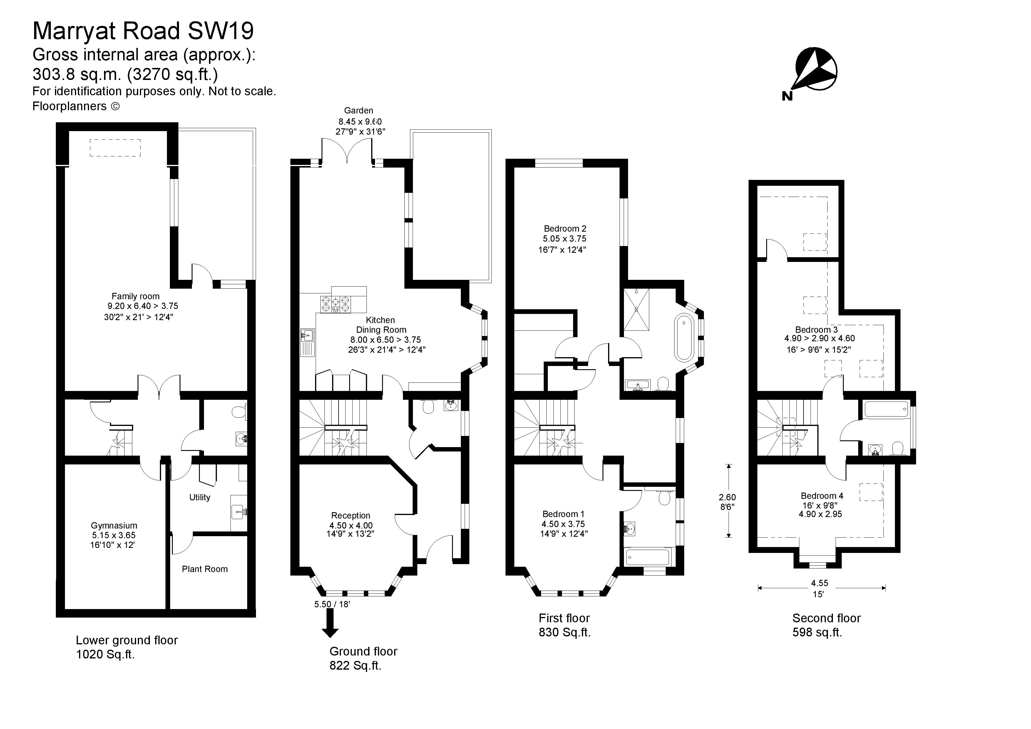 Marryat Road, Wimbledon, London, SW19 floorplan