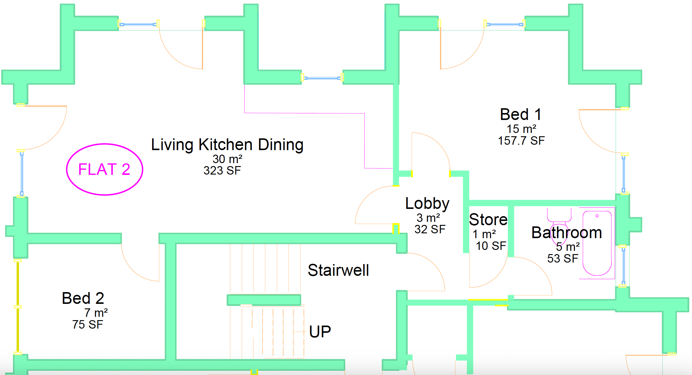 76, Higher Drive, Purley floorplan