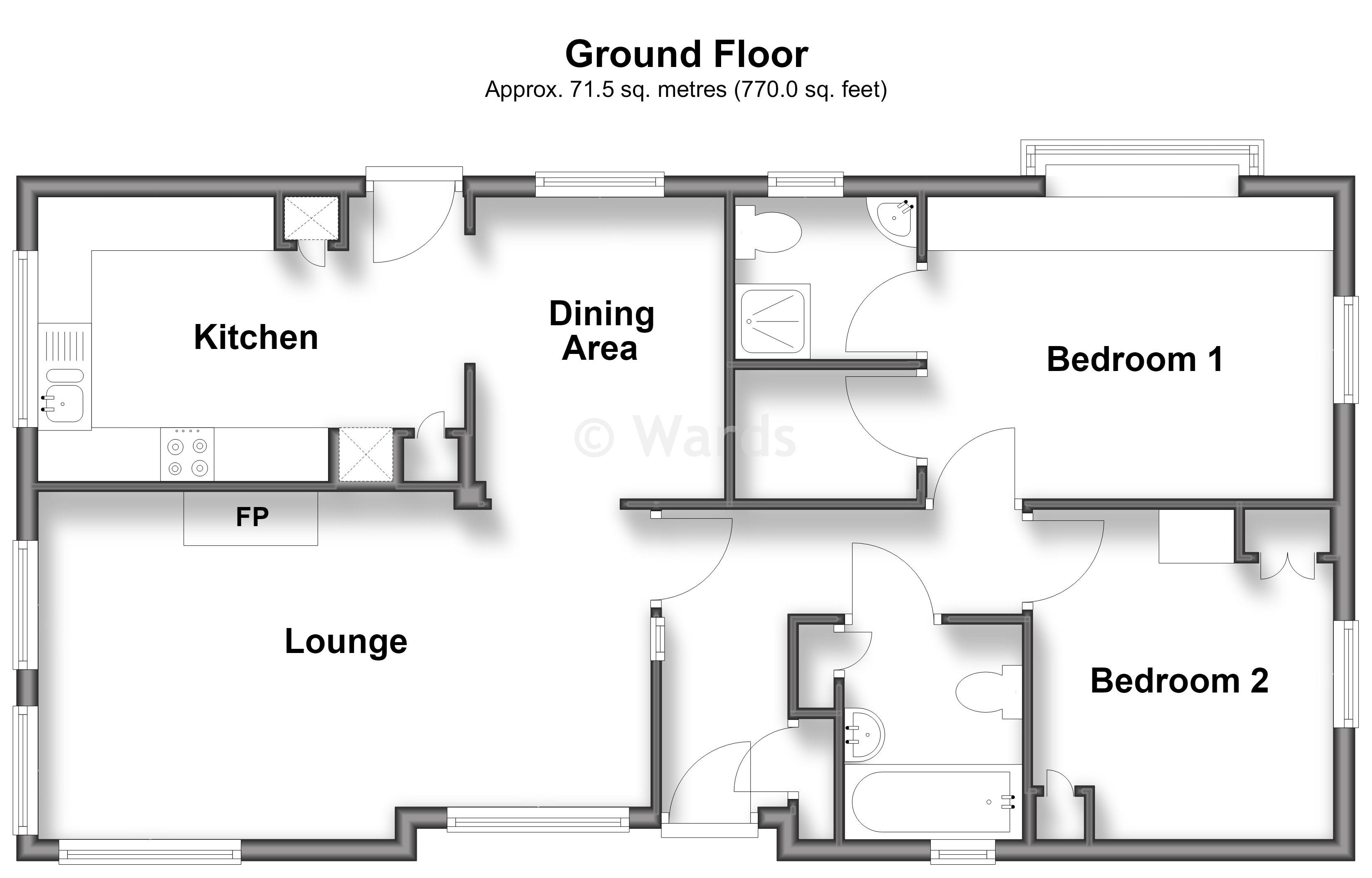 47, Cedar Lane, Ashford floorplan
