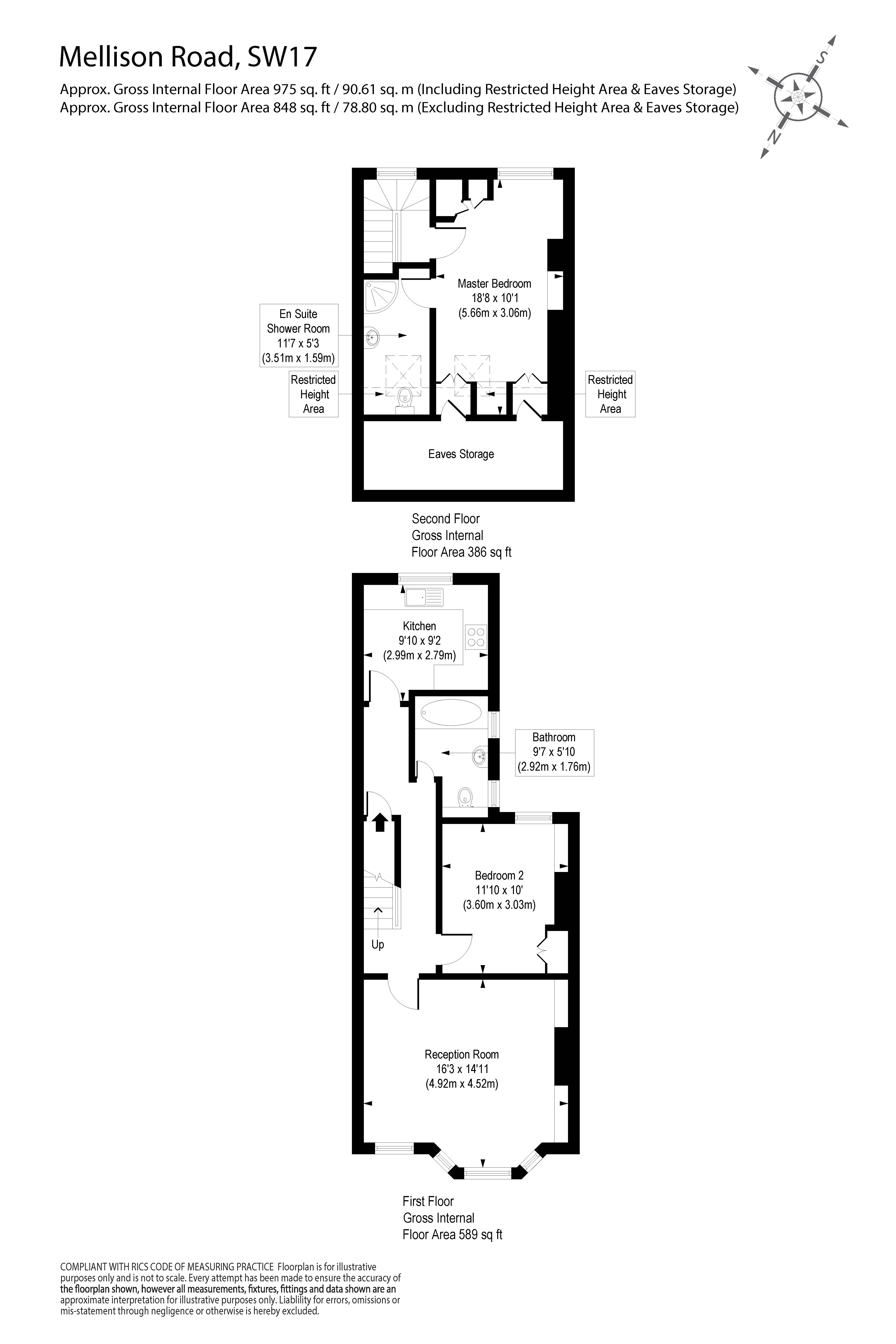 1, Mellison Road, London floorplan
