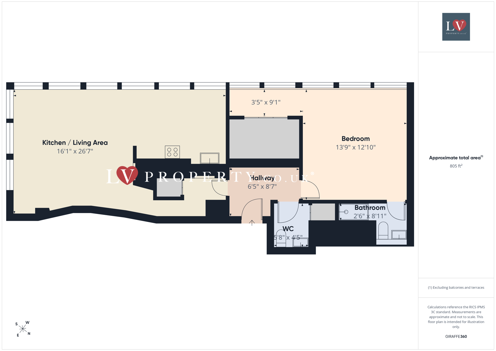 Apartment 501,, Millennium, Birmingham floorplan