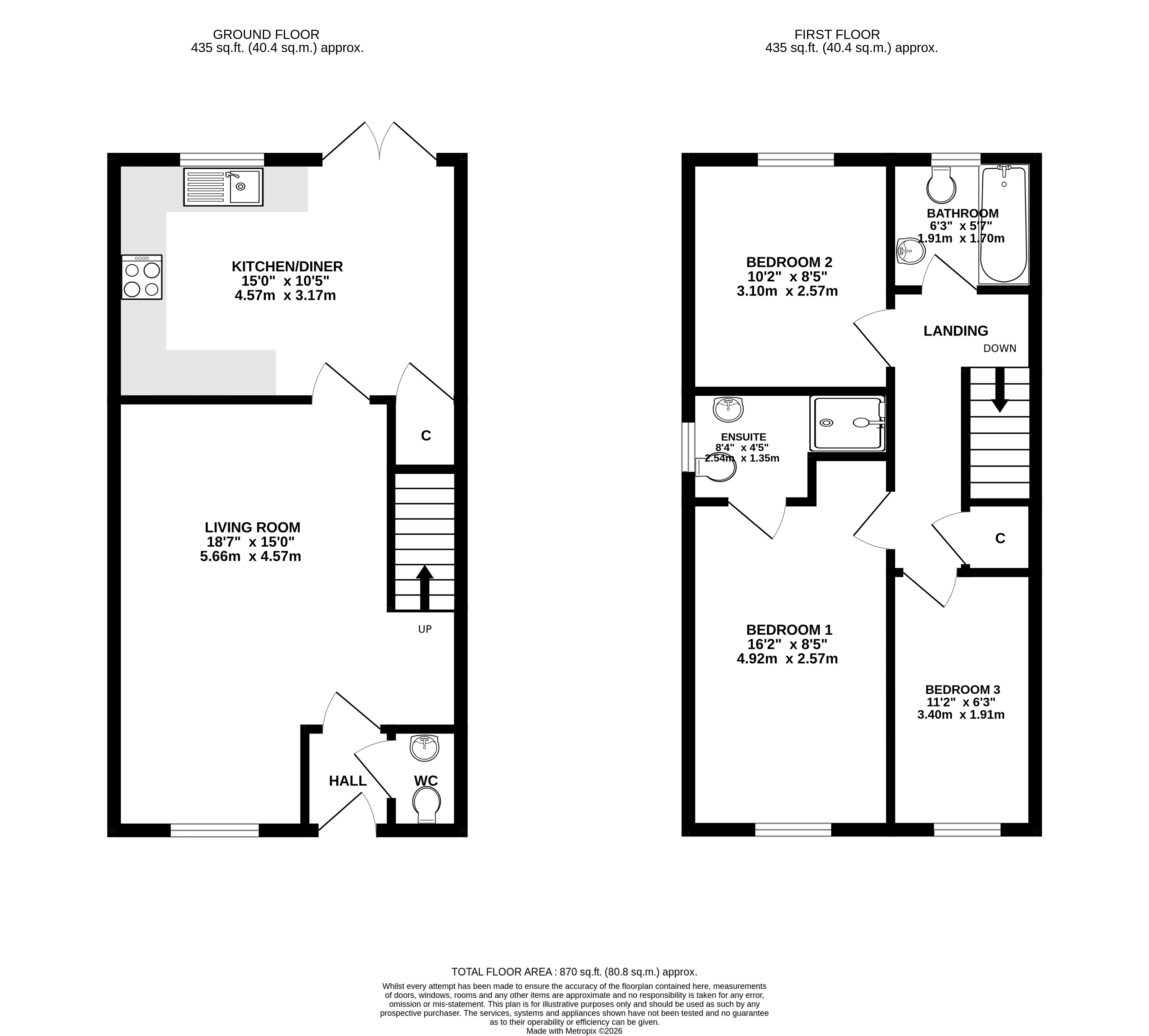 18 Langdon Road, Wiveliscombe Taunton Somerset, Somerset floorplan